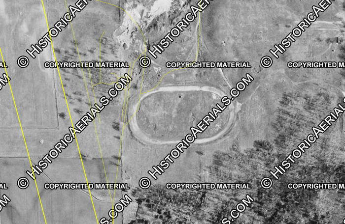 West Branch Speedway (Rau and I-75) - 1960S Aerial Photo (newer photo)